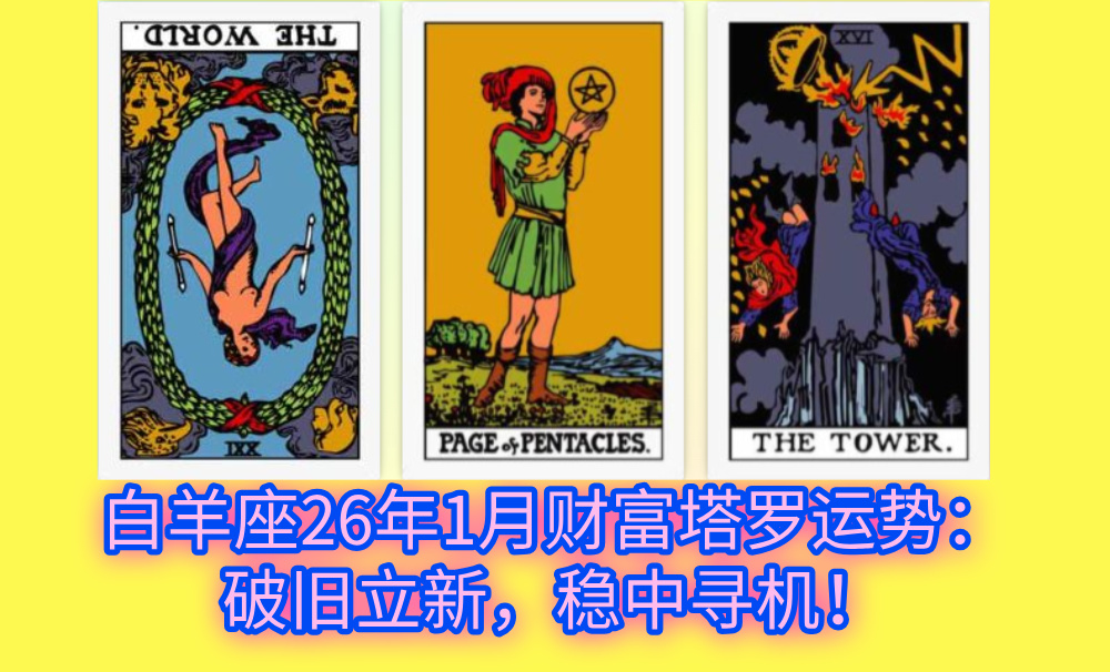 白羊座26年1月财富塔罗运势：破旧立新，稳中寻机！