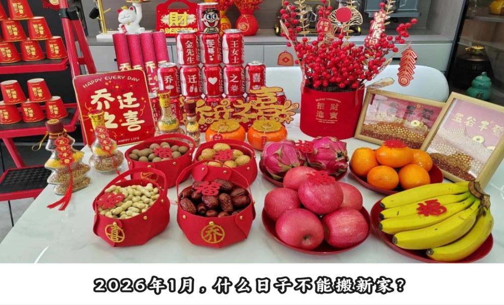 2026年1月，什么日子不能搬新家？
