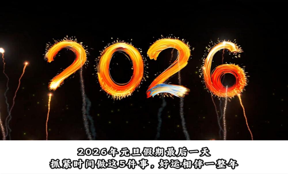 2026年元旦假期最后一天，抓紧时间做这5件事，好运相伴一整年