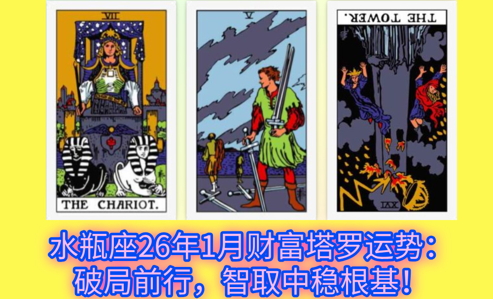 水瓶座26年1月财富塔罗运势：破局前行，智取中稳根基！