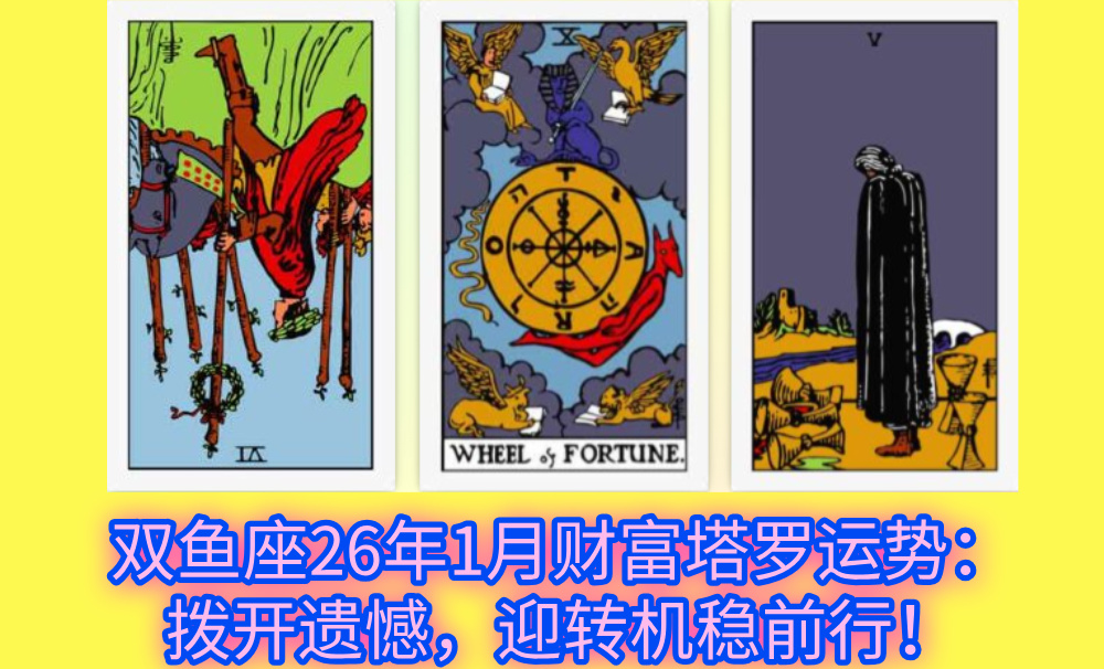 双鱼座26年1月财富塔罗运势：拨开遗憾，迎转机稳前行！