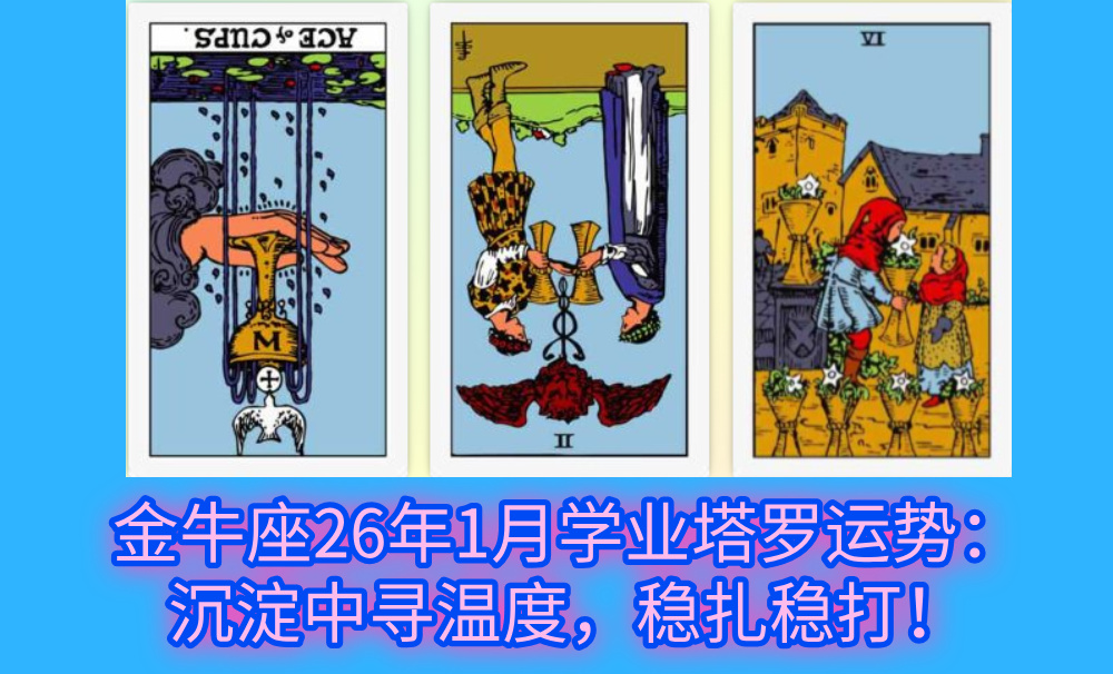 金牛座26年1月学业塔罗运势：沉淀中寻温度，稳扎稳打！