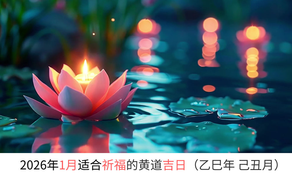 2026年1月适合祈福的黄道吉日(乙巳年 己丑月)