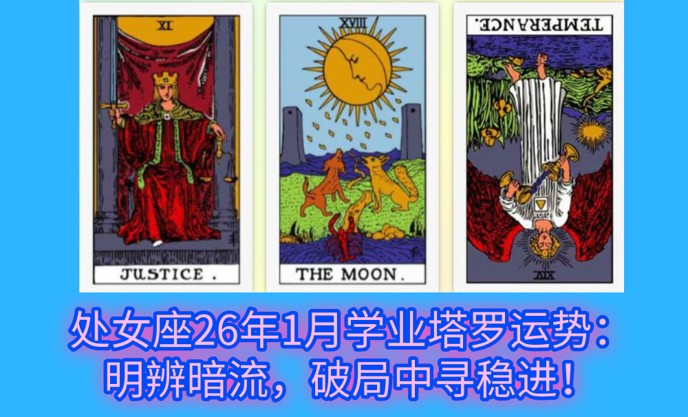 处女座26年1月学业塔罗运势：明辨暗流，破局中寻稳进！
