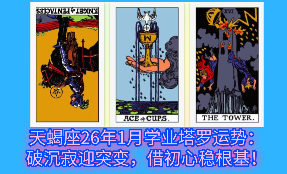 天蝎座26年1月学业塔罗运势：破沉寂迎突变，借初心稳根基！