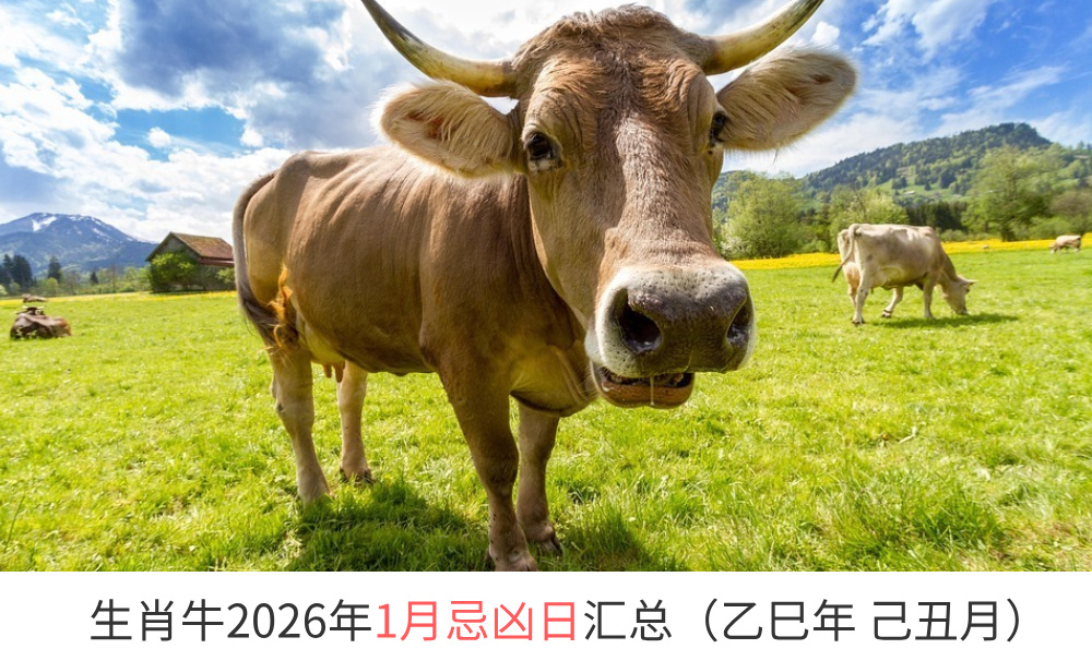 2026年1月生肖牛忌凶日汇总(趋吉避凶)
