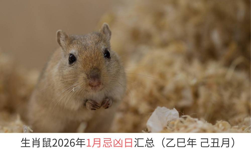 2026年1月生肖鼠忌凶日汇总（趋吉避凶）