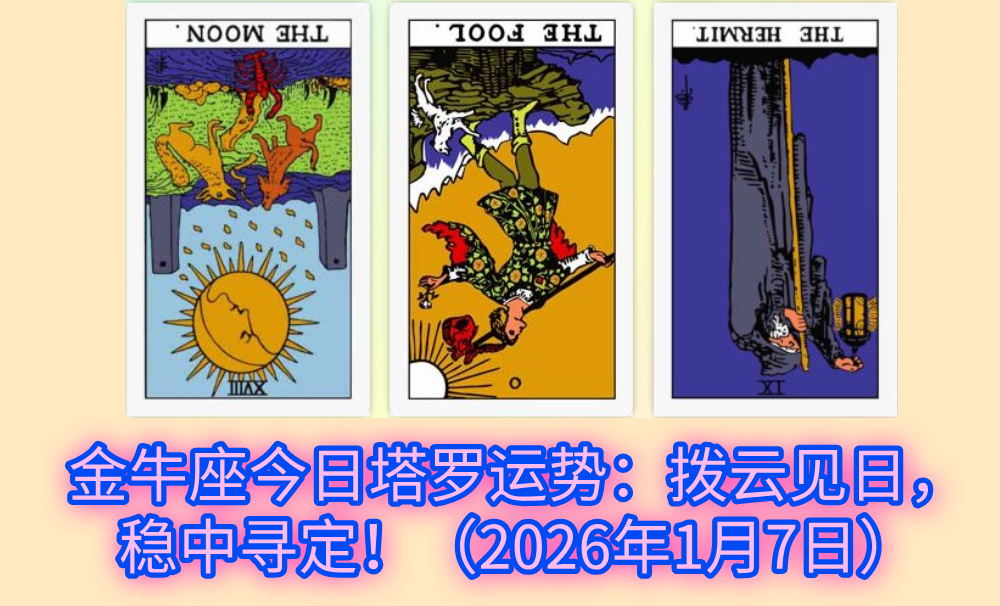 金牛座今日塔罗运势：拨云见日，稳中寻定！（2026年1月7日）