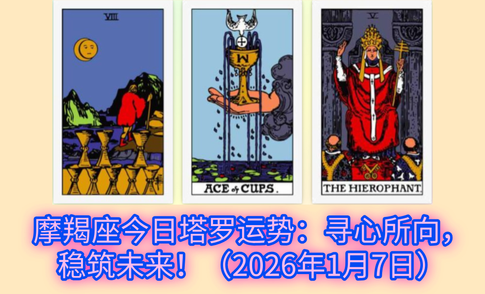 摩羯座今日塔罗运势：寻心所向，稳筑未来！（2026年1月7日）