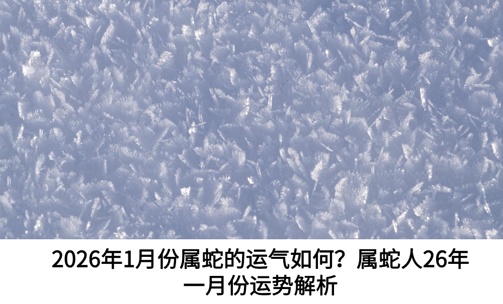 2026年1月份属蛇的运气如何？属蛇人26年一月份运势解析
