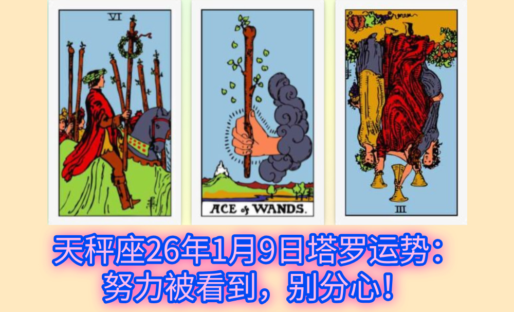 天秤座26年1月9日塔罗运势：努力被看到，别分心！