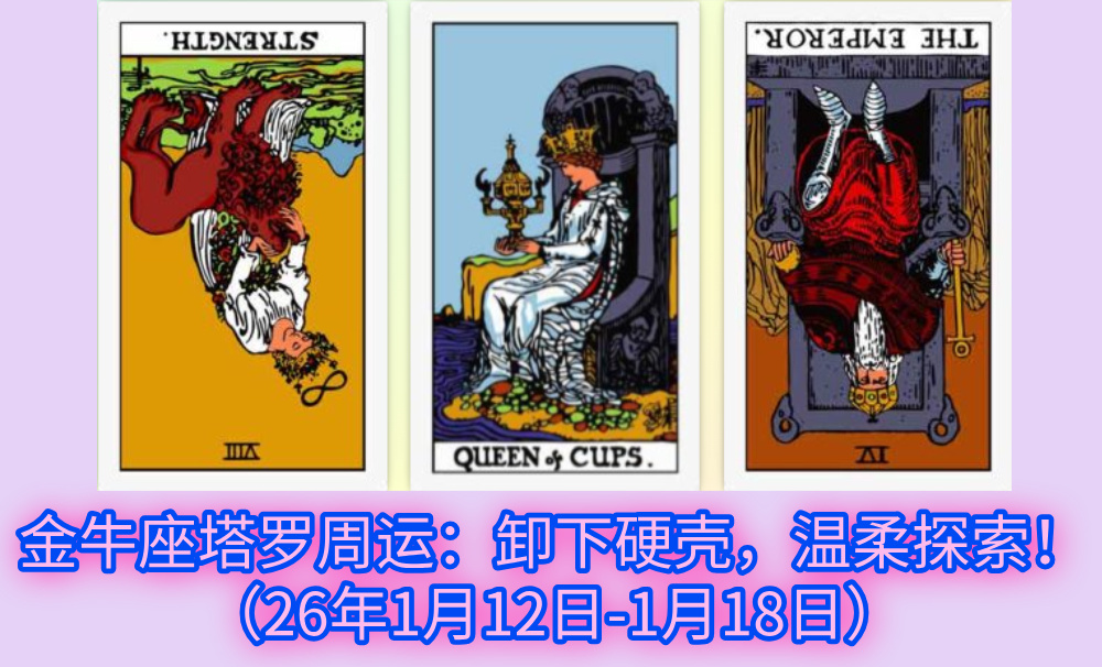 金牛座塔罗周运：卸下硬壳，温柔探索！（26年1月12日-1月18日）