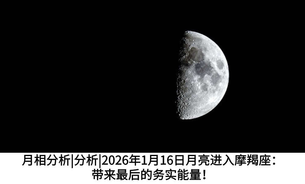 月相分析|分析|2026年1月16日月亮进入摩羯座：带来最后的务实能量！
