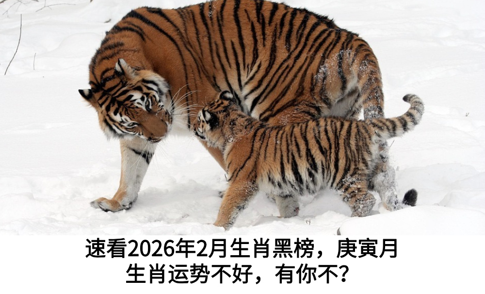 速看2026年2月生肖黑榜，庚寅月生肖运势不好，有你不？