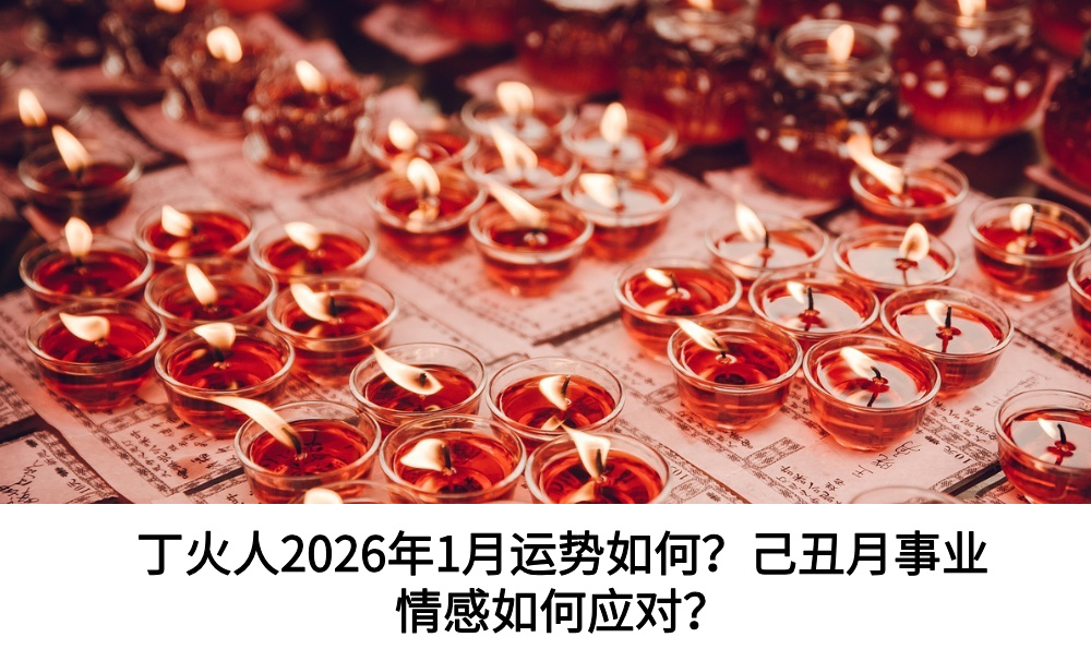 丁火人2026年1月运势如何？己丑月事业情感如何应对？