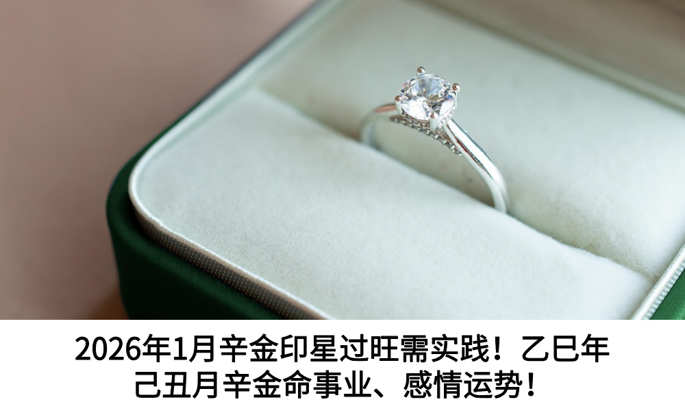 2026年1月辛金印星过旺需实践!乙巳年己丑月辛金命事业、感情运势!