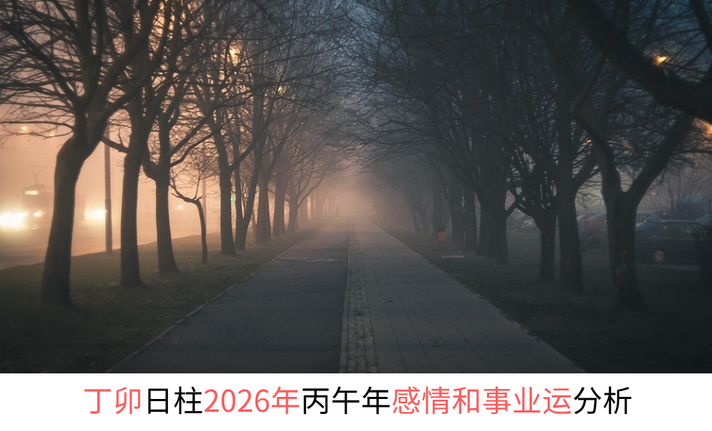 丁卯日柱2026年丙午年感情和事业财运分析