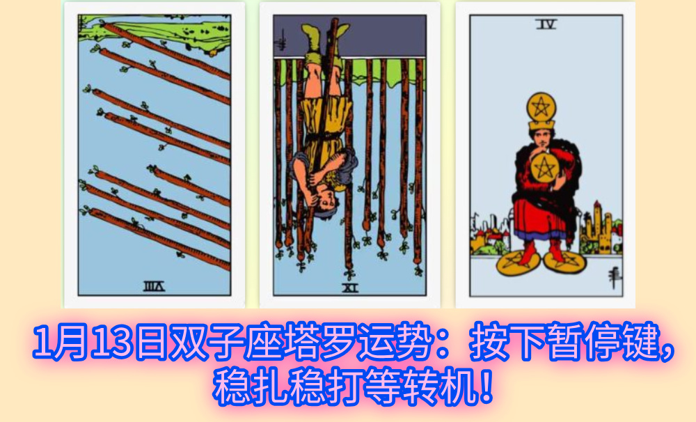 1月13日双子座塔罗运势：按下暂停键，稳扎稳打等转机！