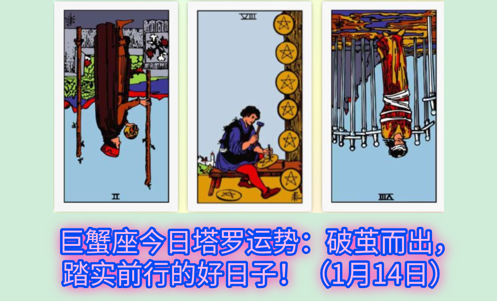 巨蟹座今日塔罗运势：破茧而出，踏实前行的好日子！（1月14日）