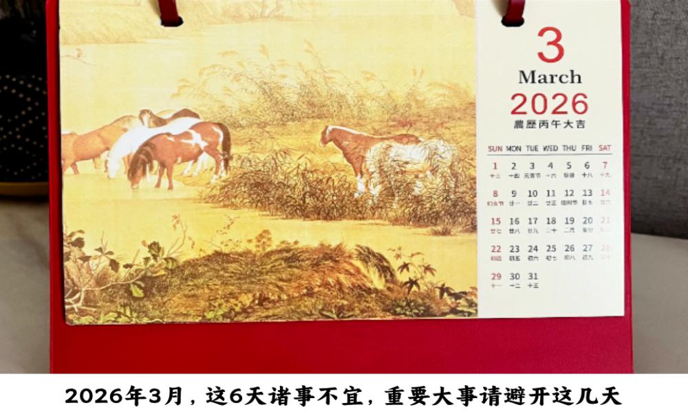 2026年3月，这6天诸事不宜，重要大事请避开这几天