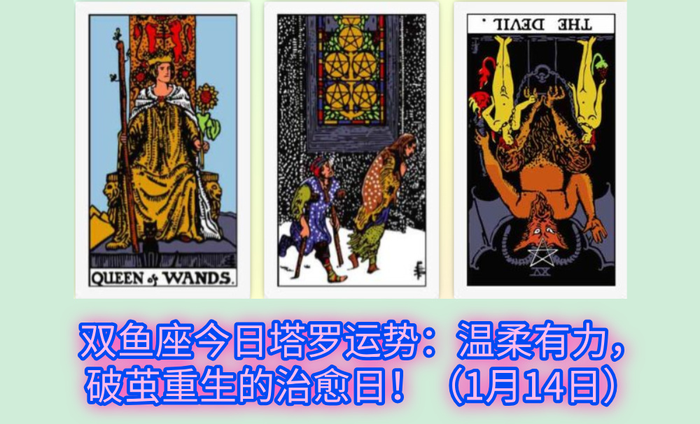 双鱼座今日塔罗运势：温柔有力，破茧重生的治愈日！（1月14日）