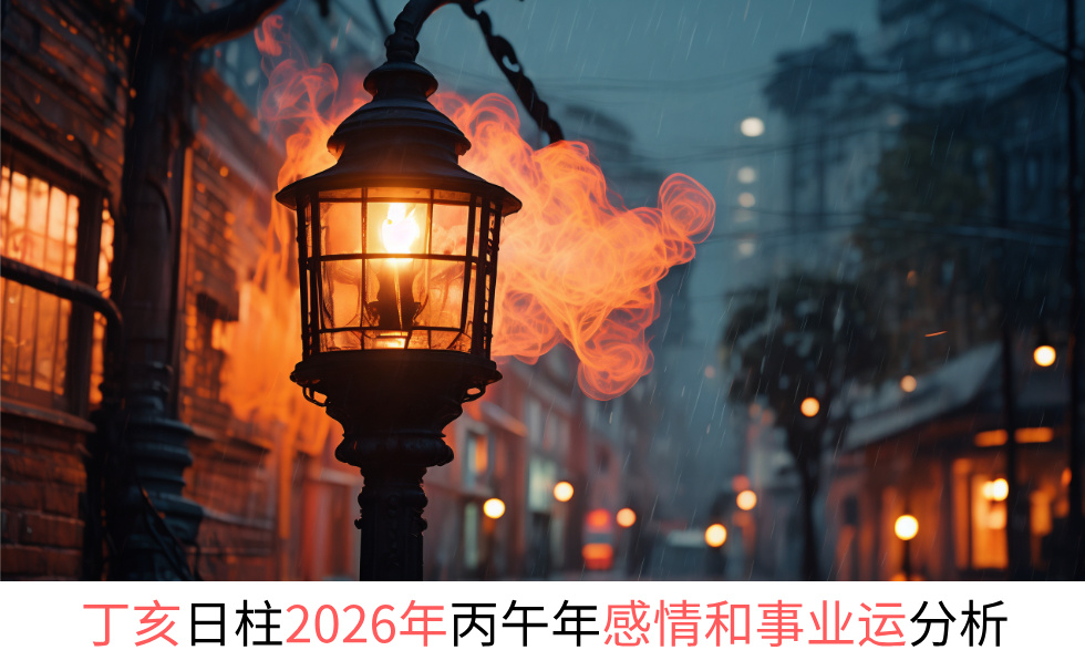 丁亥日柱2026年丙午年感情和事业财运分析