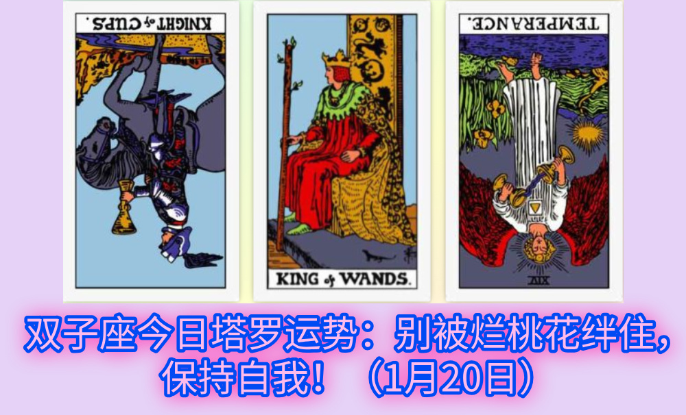 双子座今日塔罗运势：别被烂桃花绊住，保持自我！（1月20日）