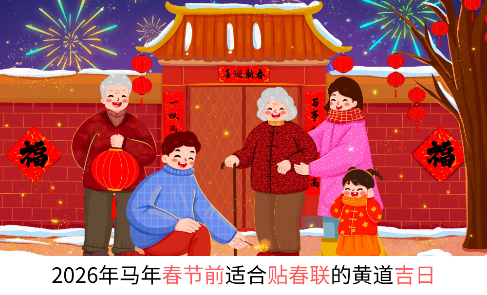 2026年马年春节前适合贴春联的黄道吉日