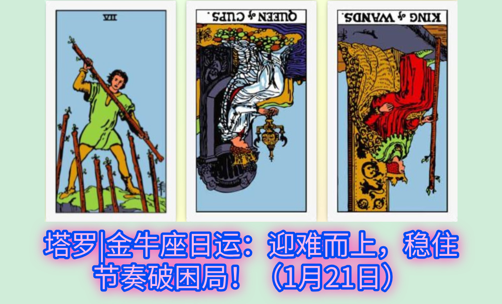 塔罗|金牛座日运：迎难而上，稳住节奏破困局！（1月21日）