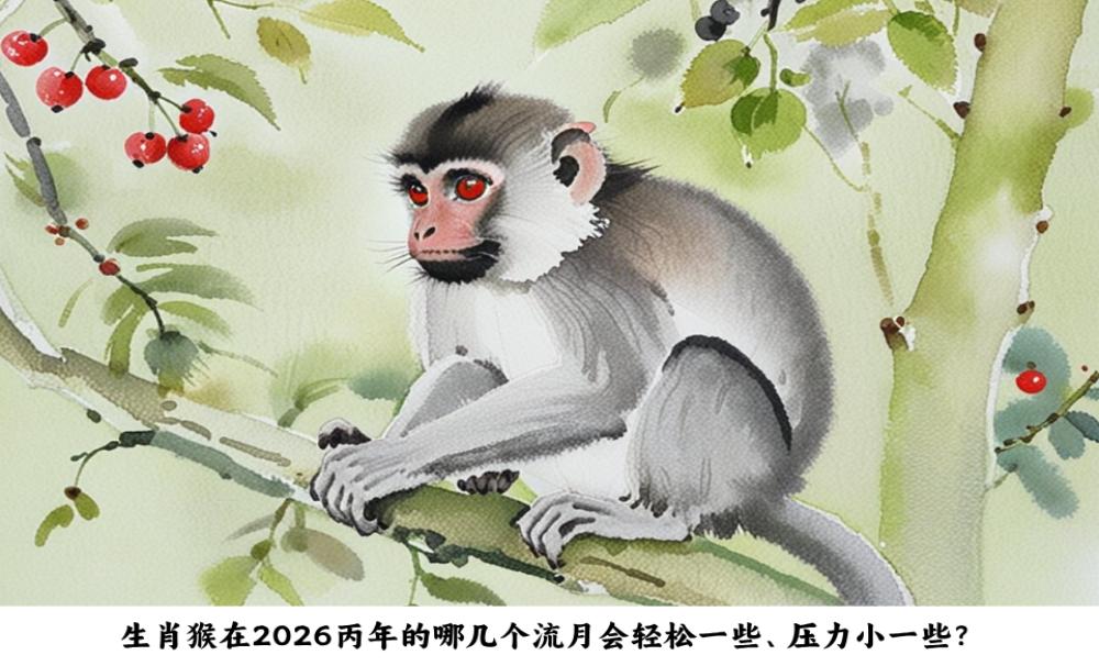 生肖猴在2026丙午年的哪几个流月会轻松一些、压力小一些？