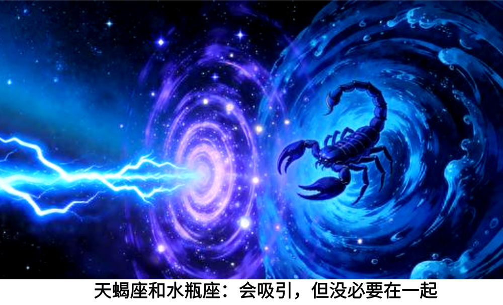 天蝎座和水瓶座：会吸引，但没必要在一起