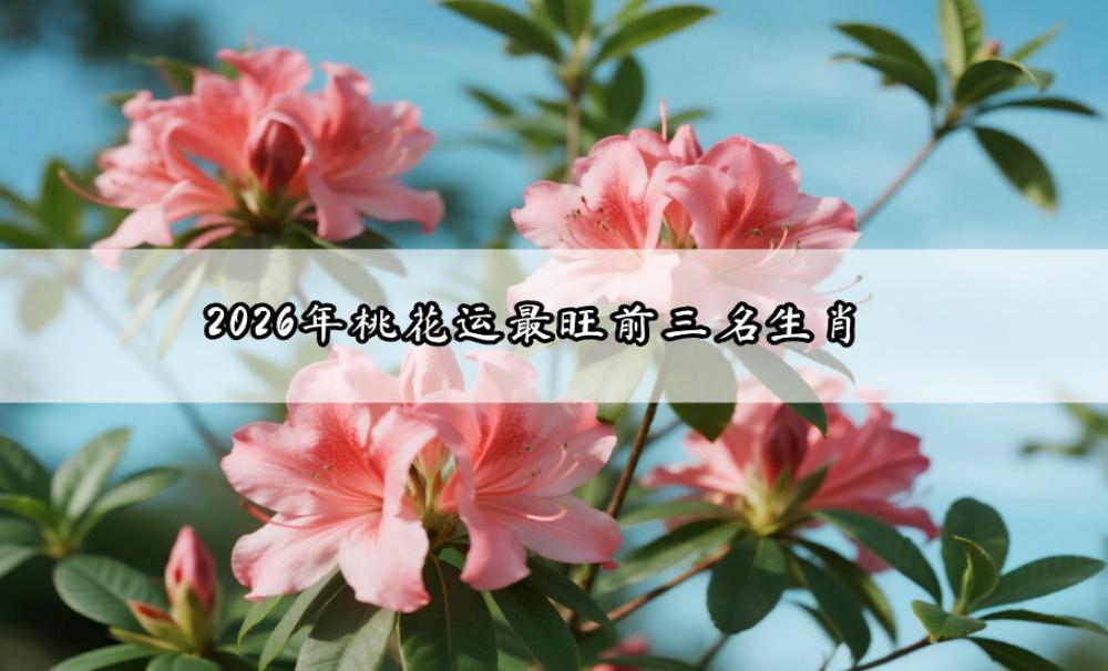 2026年桃花运最旺前三名生肖