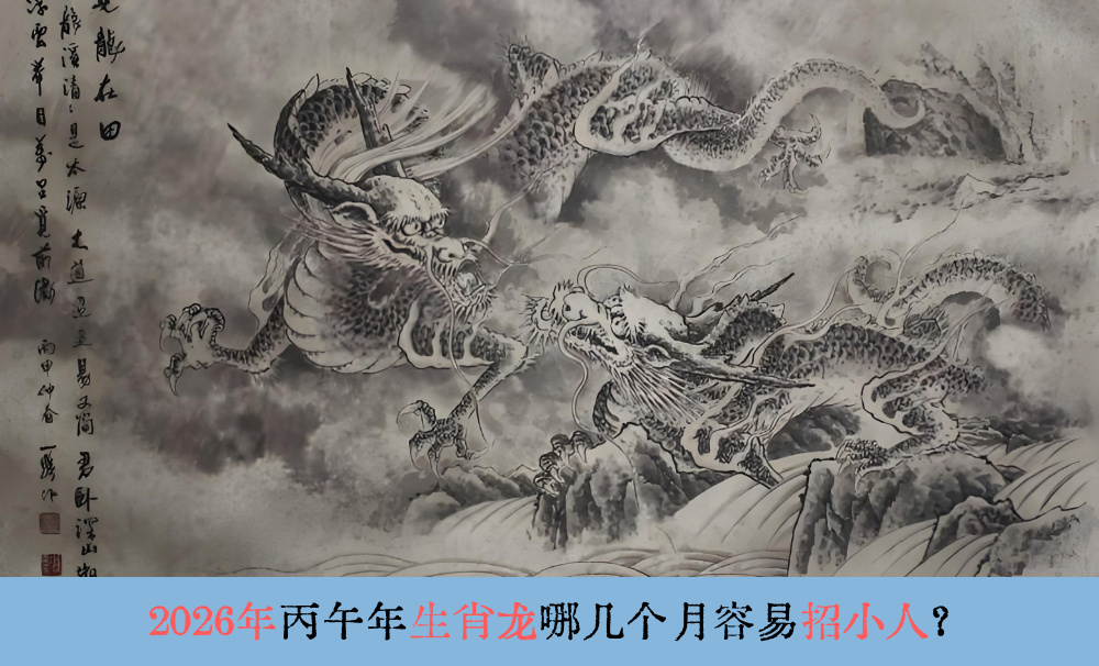 2026年丙午年生肖龙哪几个月容易招小人？