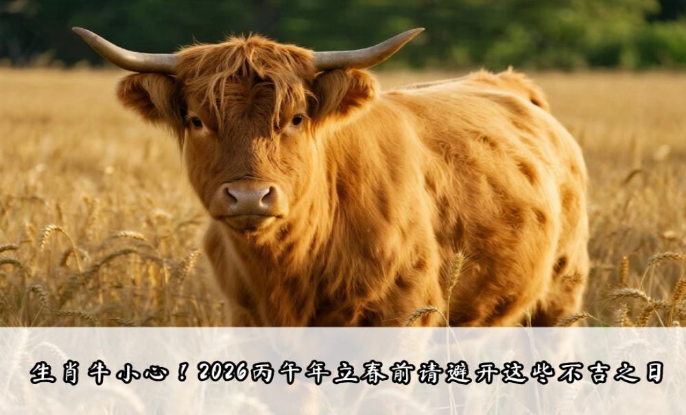 生肖牛小心！2026丙午年立春前请避开这些不吉之日