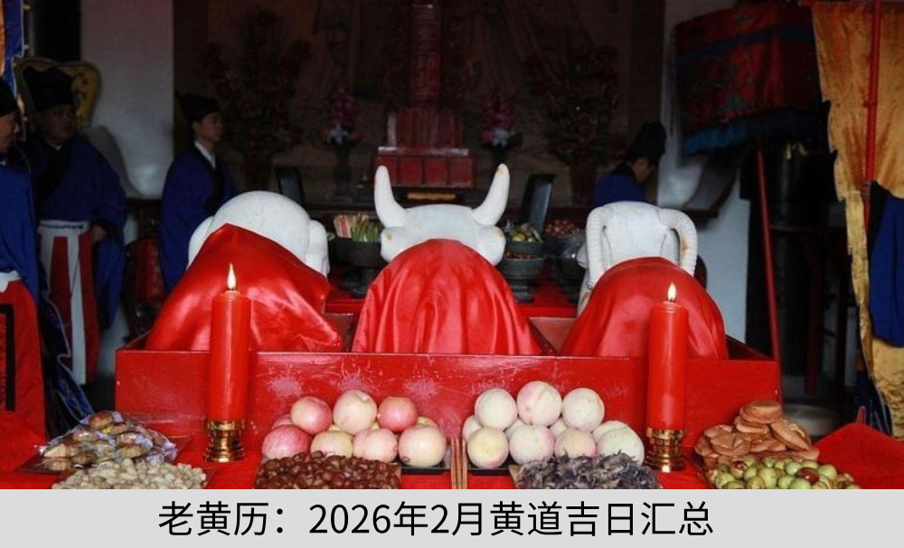 老黄历：2026年2月黄道吉日汇总