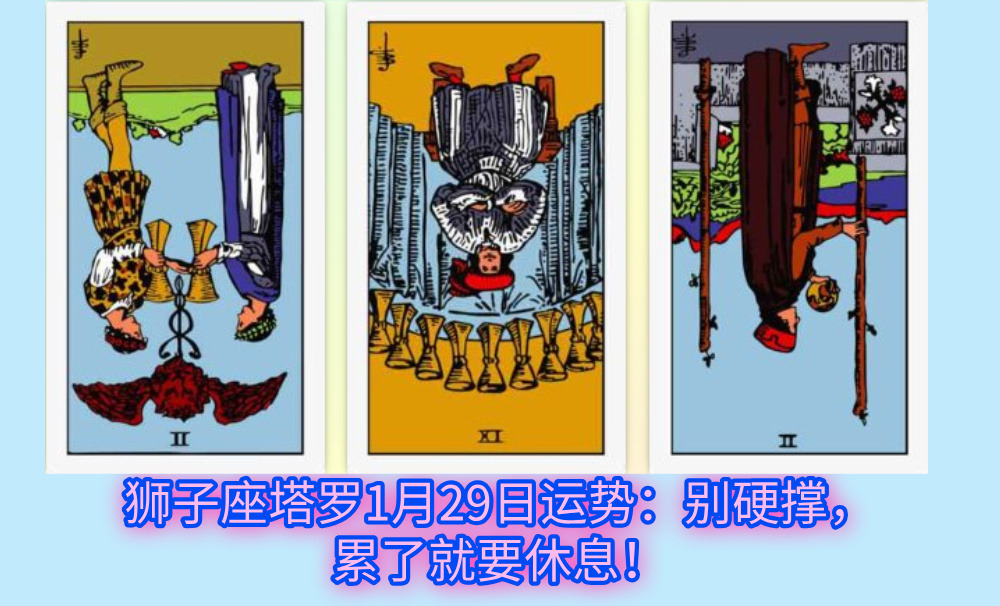狮子座塔罗1月29日运势：别硬撑，累了就要休息！