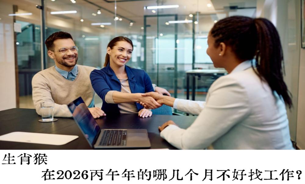生肖猴在2026丙午年的哪几个月不好找工作?