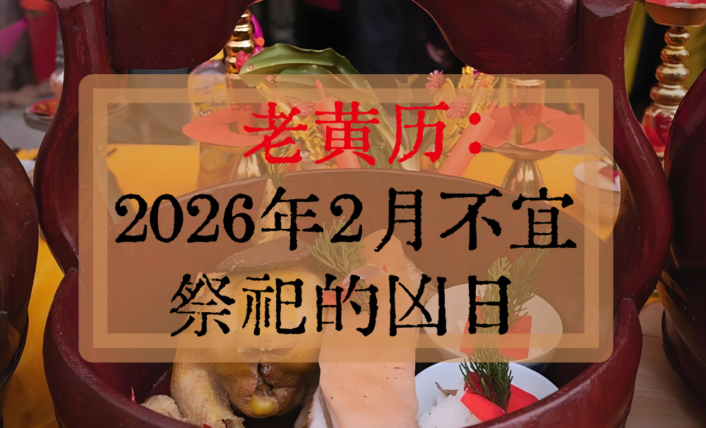 老黄历：2026年2月不宜祭祀的凶日