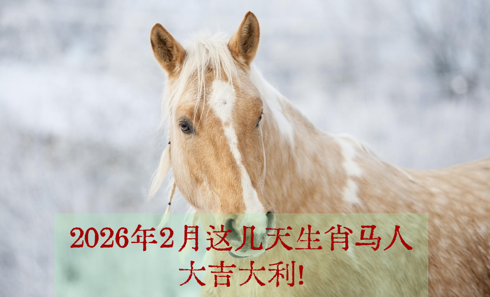 2026年这几天生肖马人大吉大利！