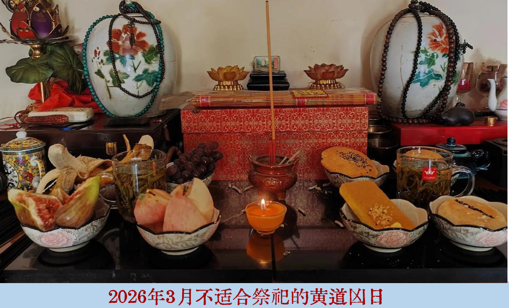 2026年3月不宜祭祀的黄道凶日