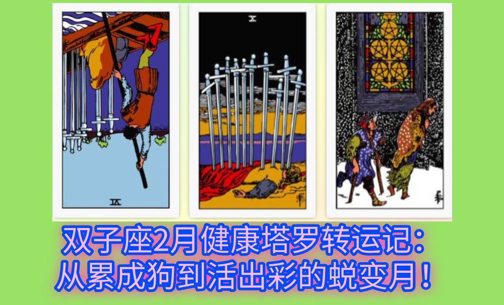 双子座2月健康塔罗转运记：从累成狗到活出彩的蜕变月！