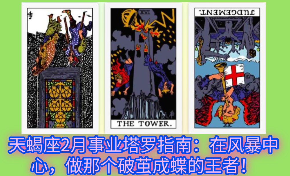 天蝎座2月事业塔罗指南：在风暴中心，做那个破茧成蝶的王者！
