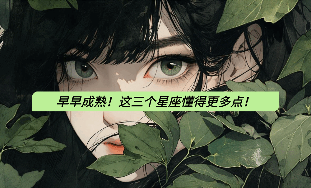 早早成熟！这三个星座懂得更多点！