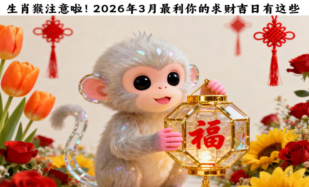生肖猴注意啦！2026年3月最利你的求财吉日有这些