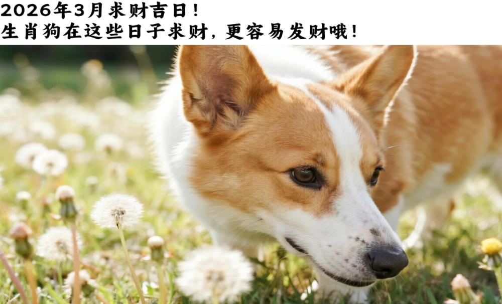 2026年3月求财吉日！生肖狗在这些日子求财，更容易发财哦！