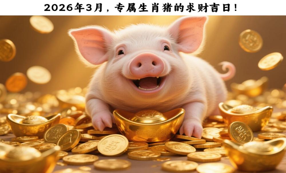 2026年3月，专属生肖猪的求财吉日！