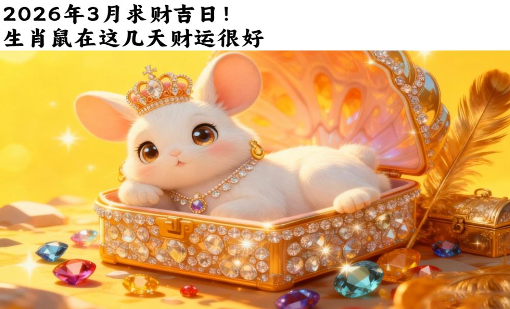 2026年3月求财吉日！生肖鼠在这几天财运很好