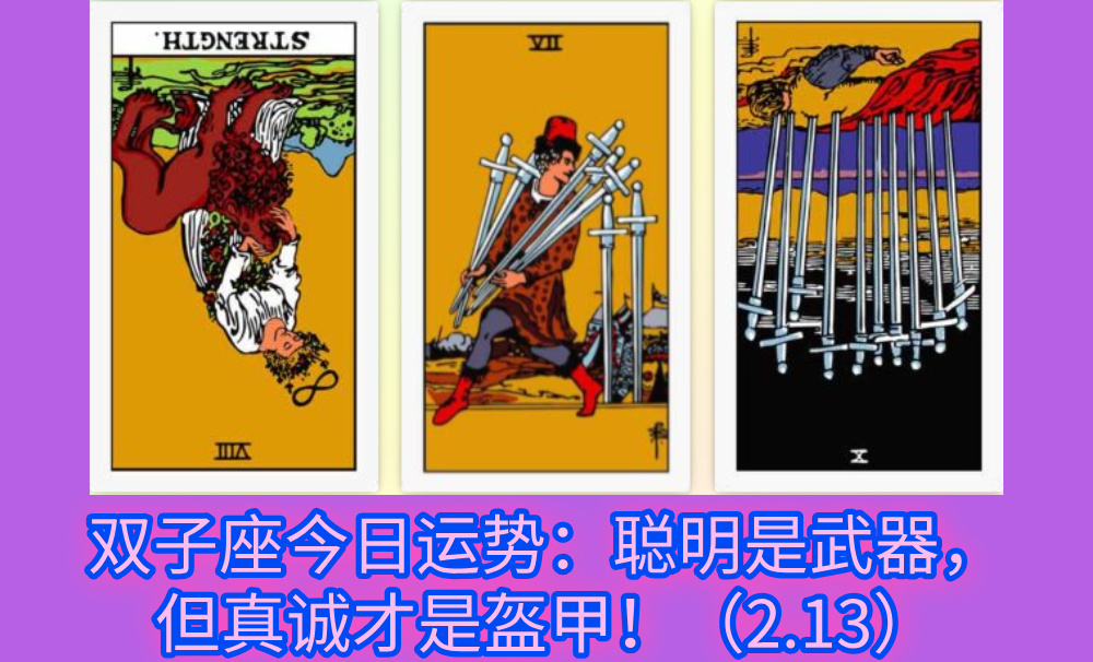 双子座今日运势：聪明是武器，但真诚才是盔甲！（2.13）