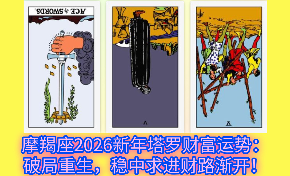 摩羯座2026新年塔罗财富运势：破局重生，稳中求进财路渐开！