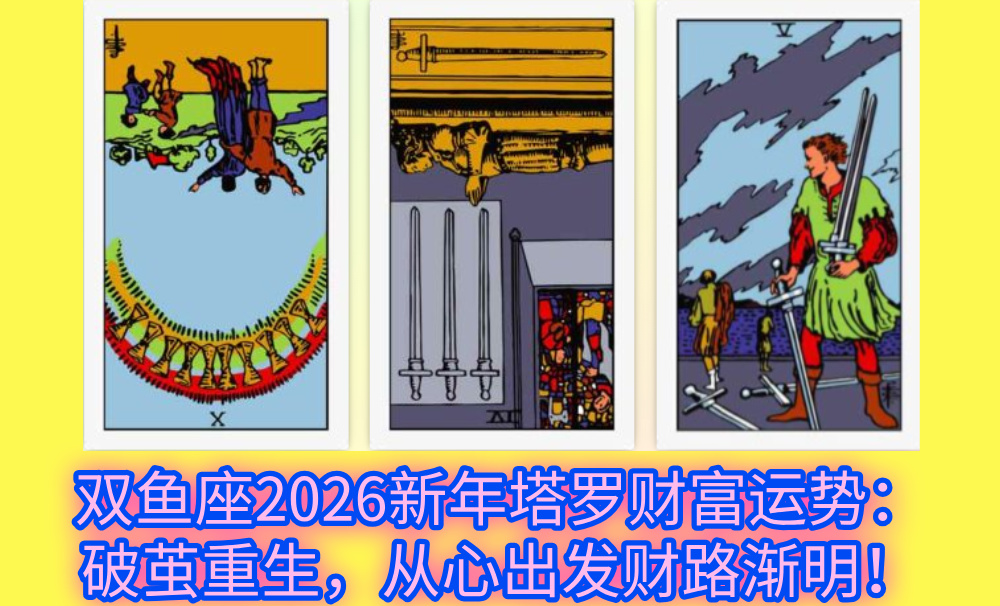 双鱼座2026新年塔罗财富运势:破茧重生,从心出发财路渐明!
